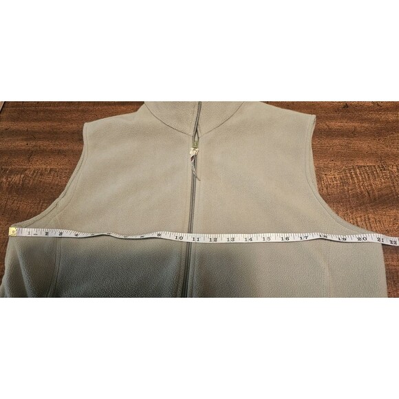 Woolrich Women's Sleeveless Fleece Full Zip Vest Aloe Green Size Large Pockets - Picture 9 of 10